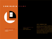 Tablet Screenshot of luminariafilms.com